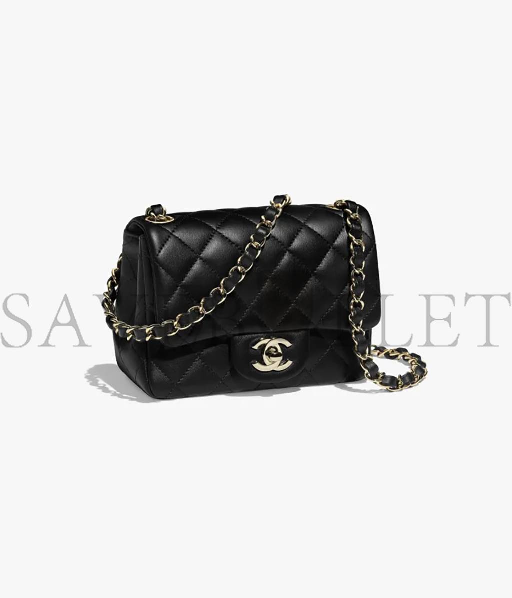 Ch*el mini flap bag gold hardware a35200 y04059 94305 (13.5*17*8cm)